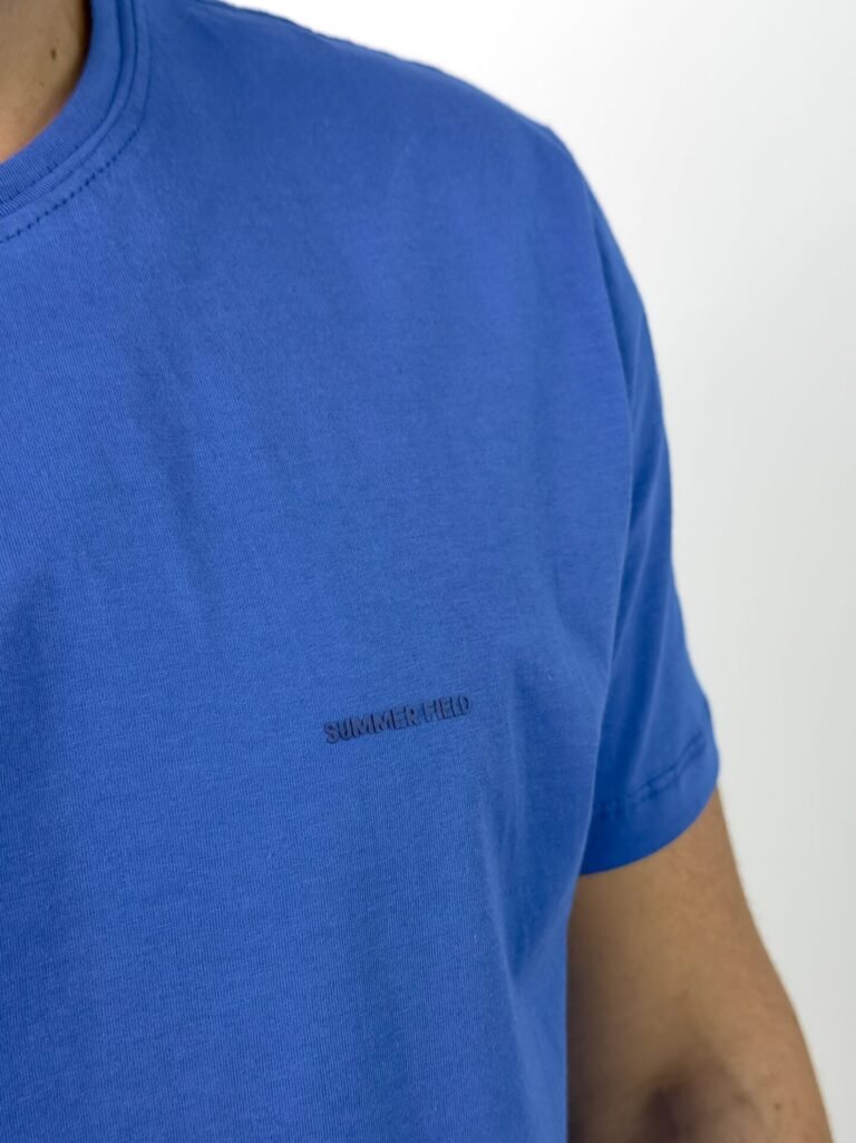T-shirt Basic Summer Field - Azul
