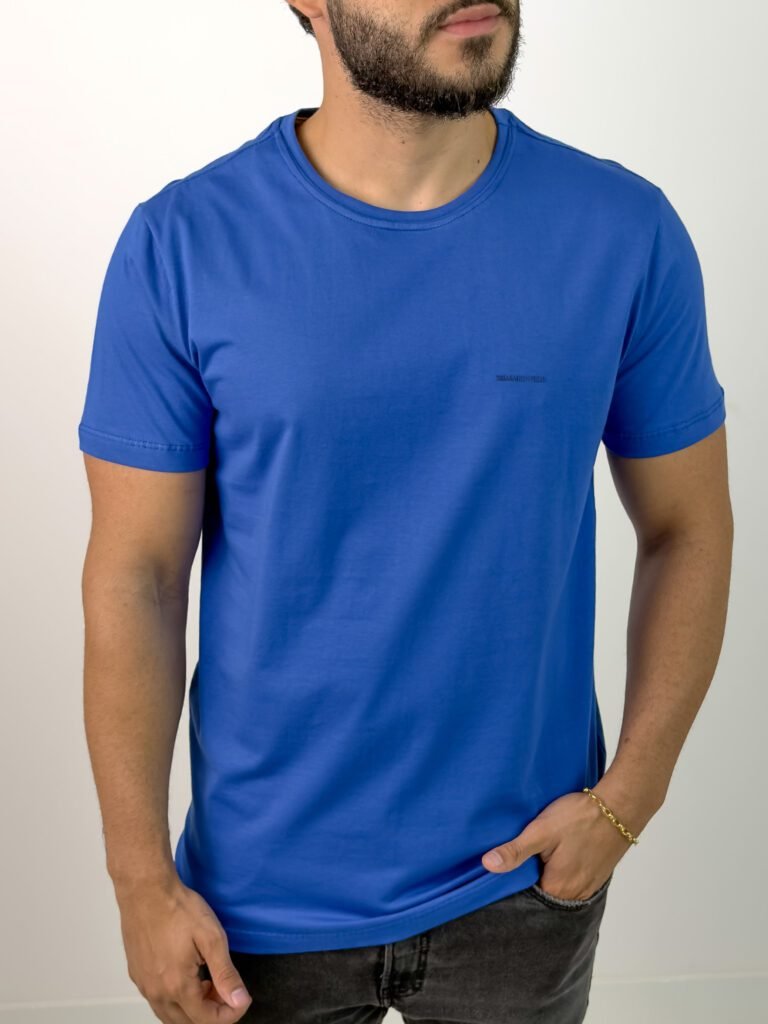 T-shirt Basic Summer Field - Azul