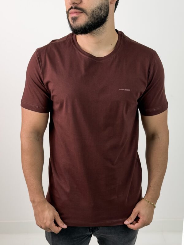 T-shirt Basic Summer Field - Marrom
