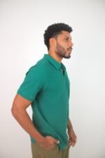 Polo V Texturizada - Verde