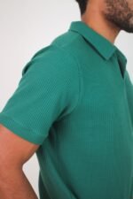 Polo V Texturizada - Verde
