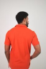 Polo V Texturizada - Laranja