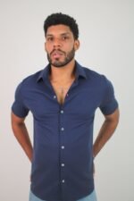 Camisa Casual Resort - Azul Marinho