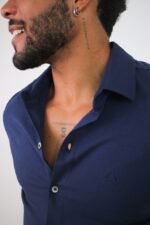 Camisa Casual Resort - Azul Marinho - Imagem 3