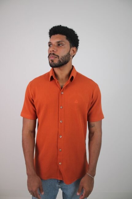 Camisa Casual Resort - Laranja