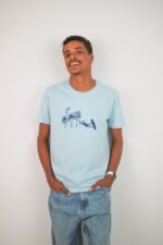 Camiseta “Kitesurf Silhouette” Azul Claro